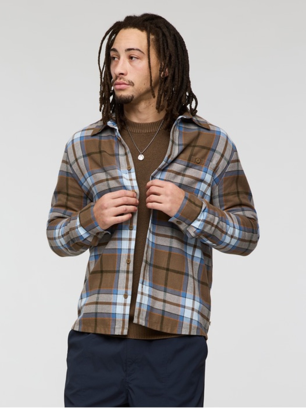 New Cotopaxi Mens Quedo Flannel - Dune Plaid